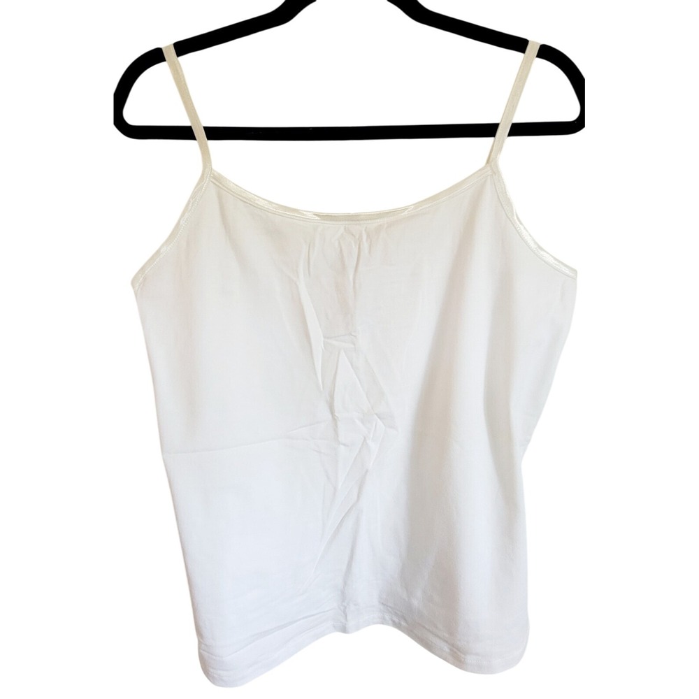 Avenue 14/16 White Camisole Tank‎ Top-Adjustable-Stretch NWT